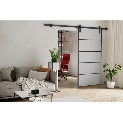 Bīdāmās sistēmas durvis AURA PLUS - Loft, balts